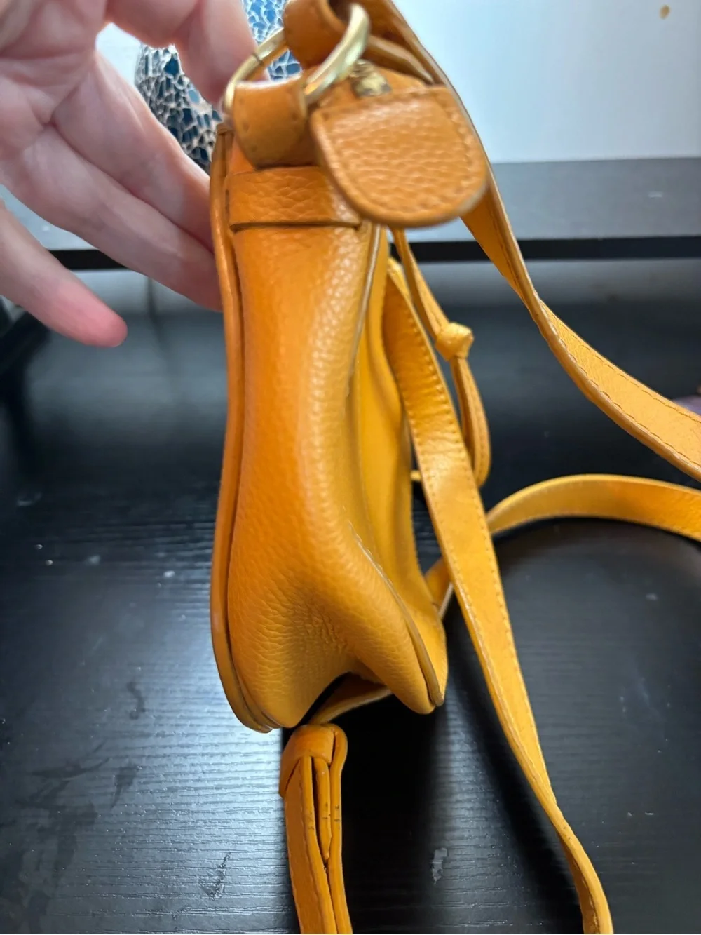 Authentic See by Chloé Kriss Small Hobo Crossbody Bag - Yellow/Gold - Picture 5 of 11
